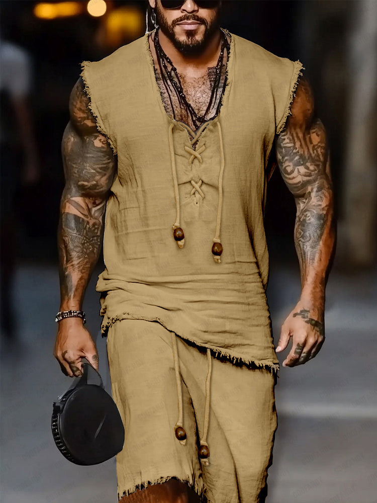 Vrijetijdsset met raw-edge details