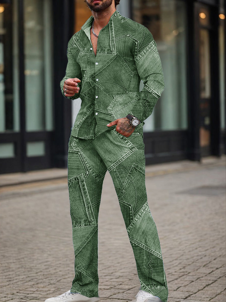 Moderne tweedelige set met print