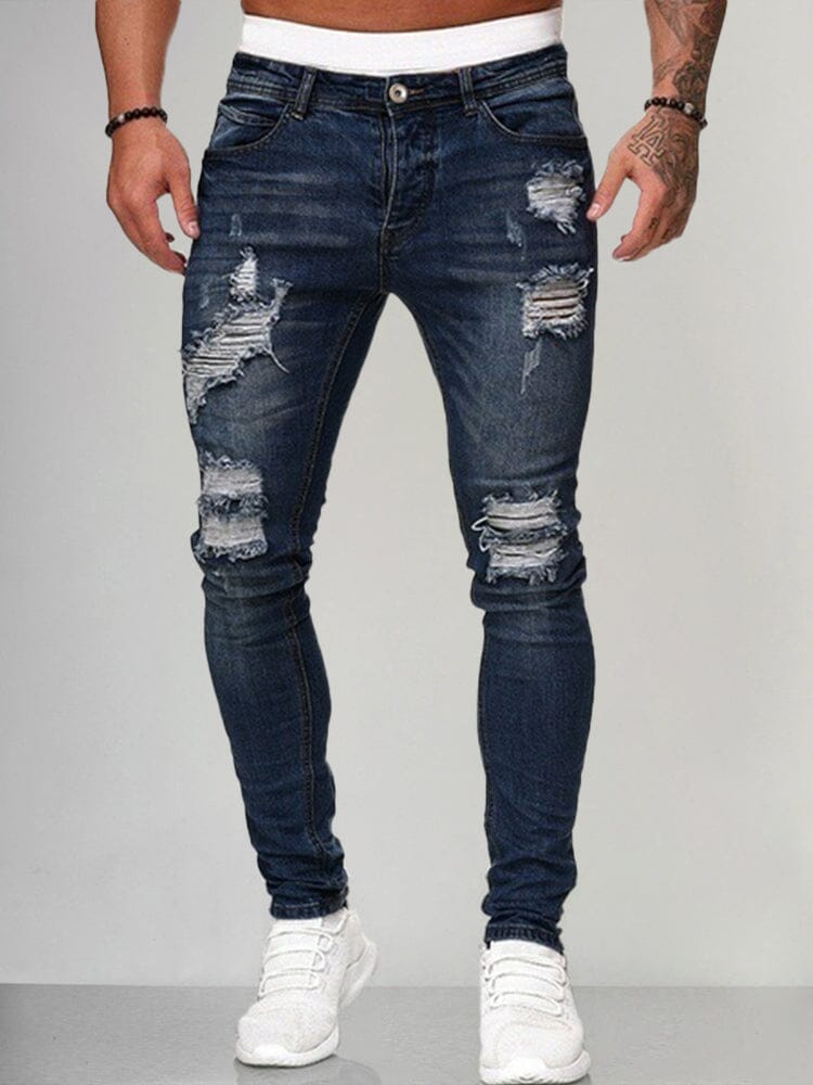 Slim fit gescheurde jeans