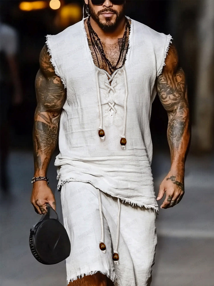 Vrijetijdsset met raw-edge details