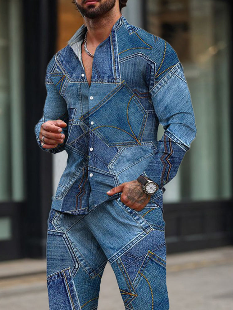 Moderne tweedelige set met print