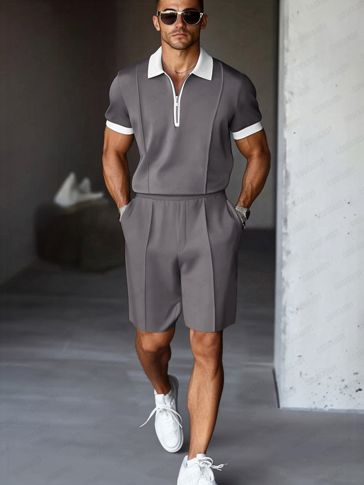 Easy Match Two-Tone Casual Set