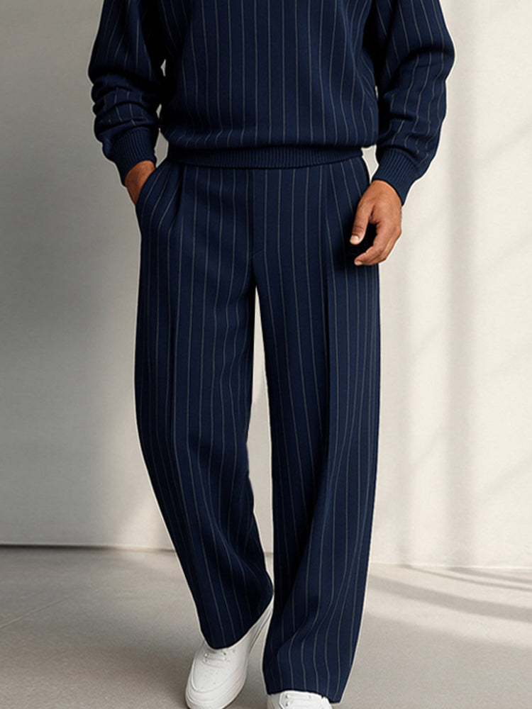 Casual bijpassende set met strepen