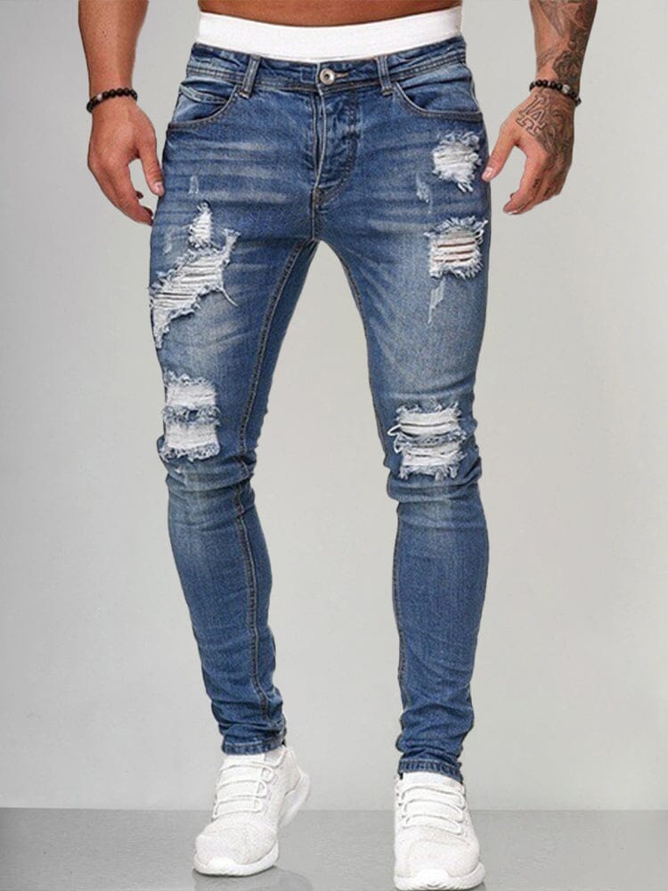 Slim fit gescheurde jeans