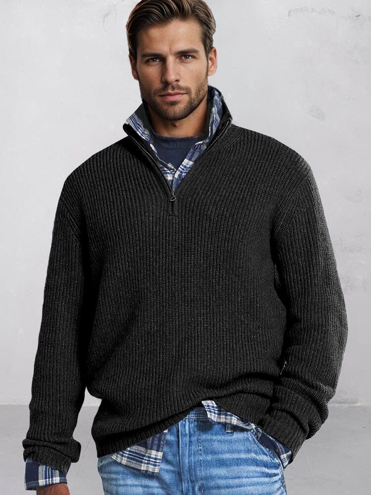 Gebreide vrijetijdstrui met opstaande kraag